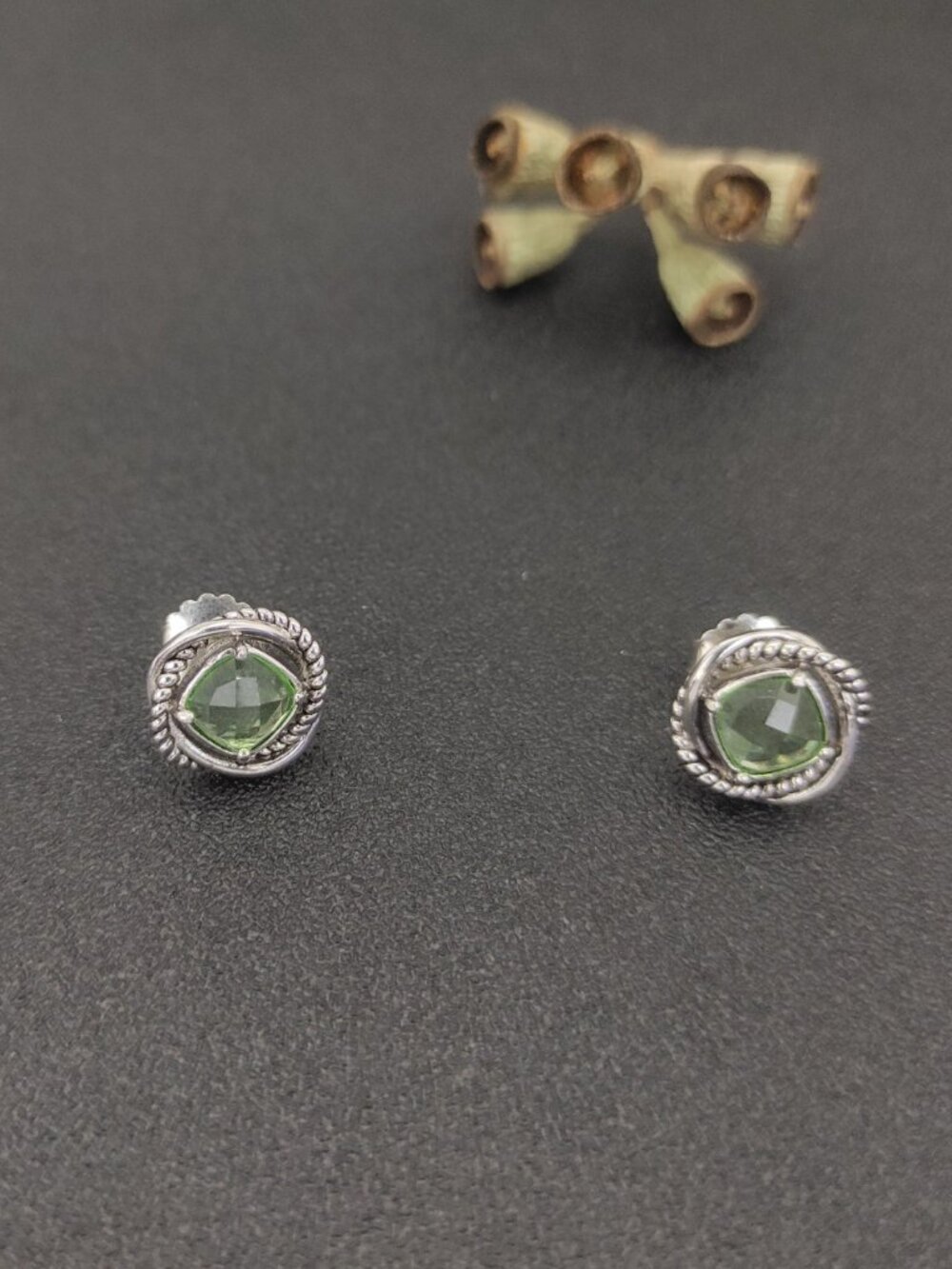 David Yurman 925 Silver Earrings with Original Pouch